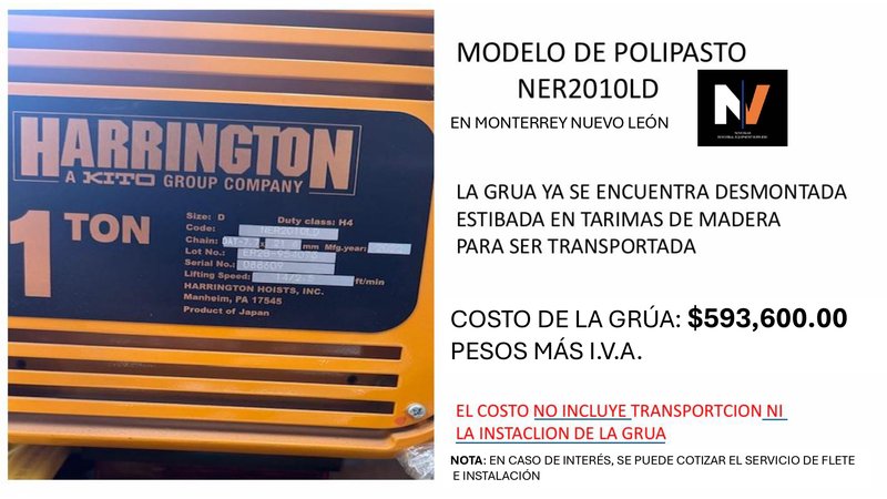 Grúa Aérea Harrington